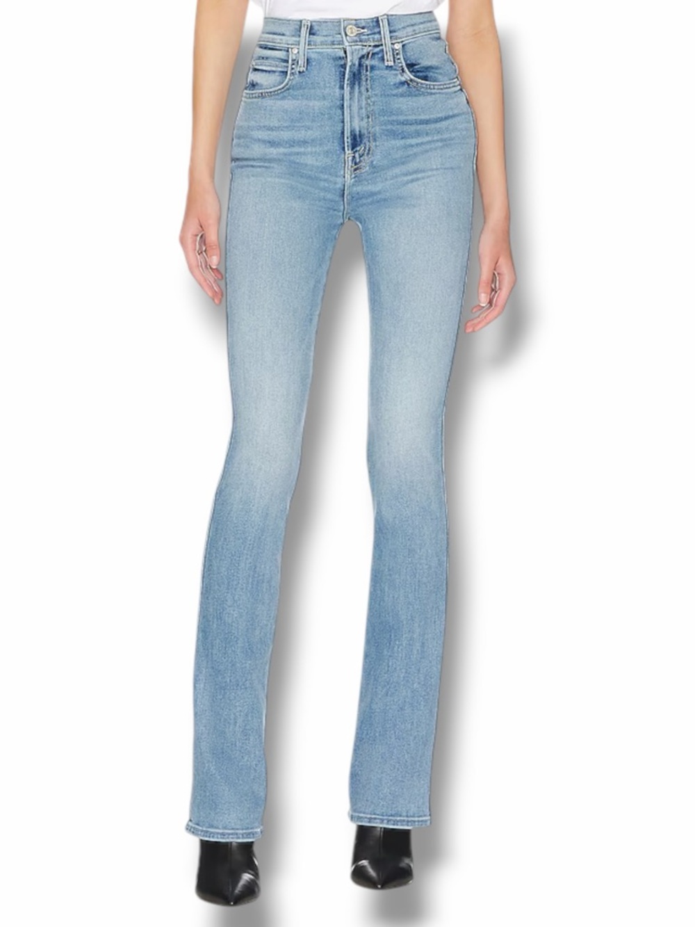 MOTHER Denim High Waisted Smokin Double Heel in County Line